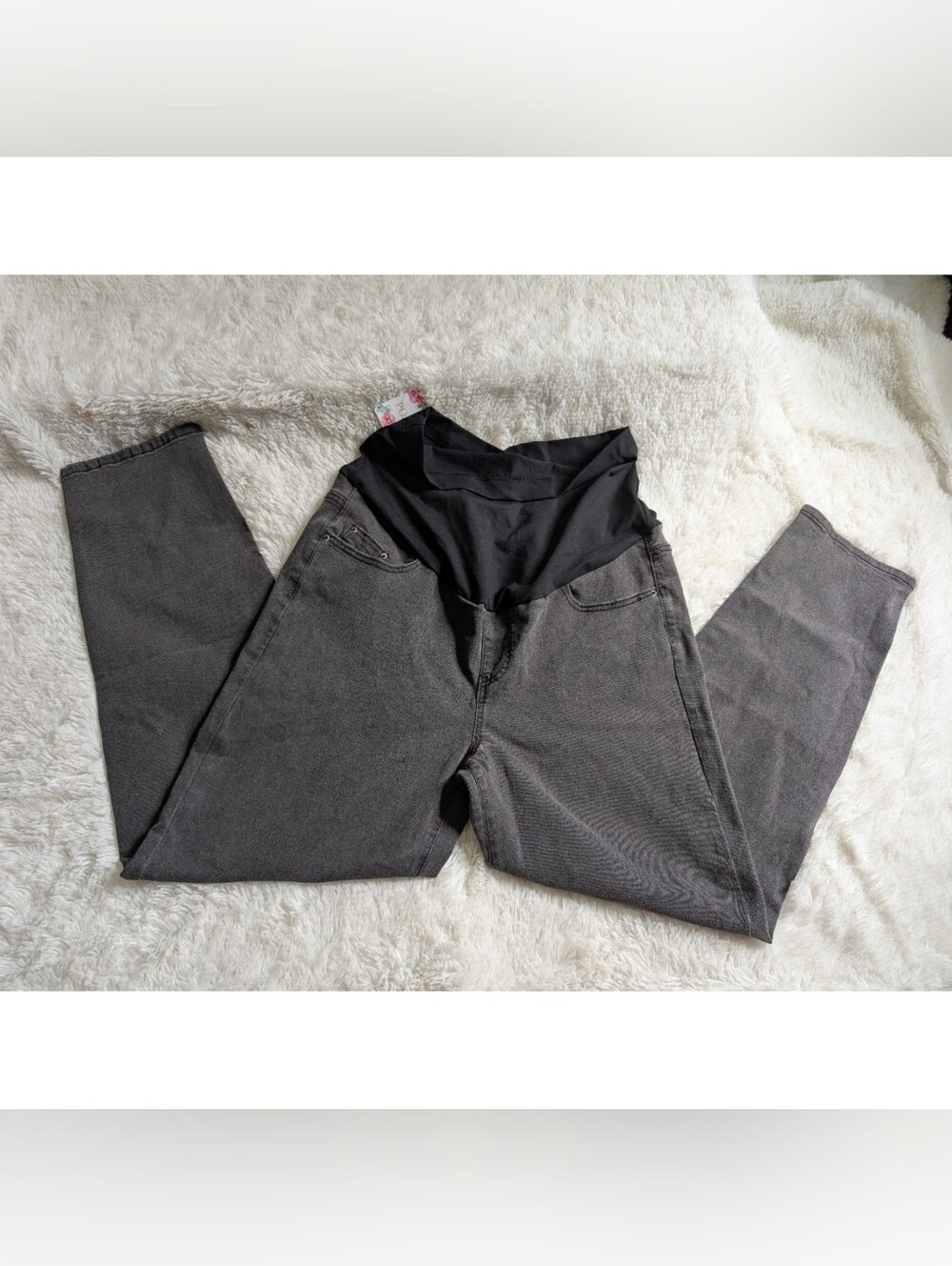 Poshglam Maternity Gray Denim Jeans Size XL New With Tags